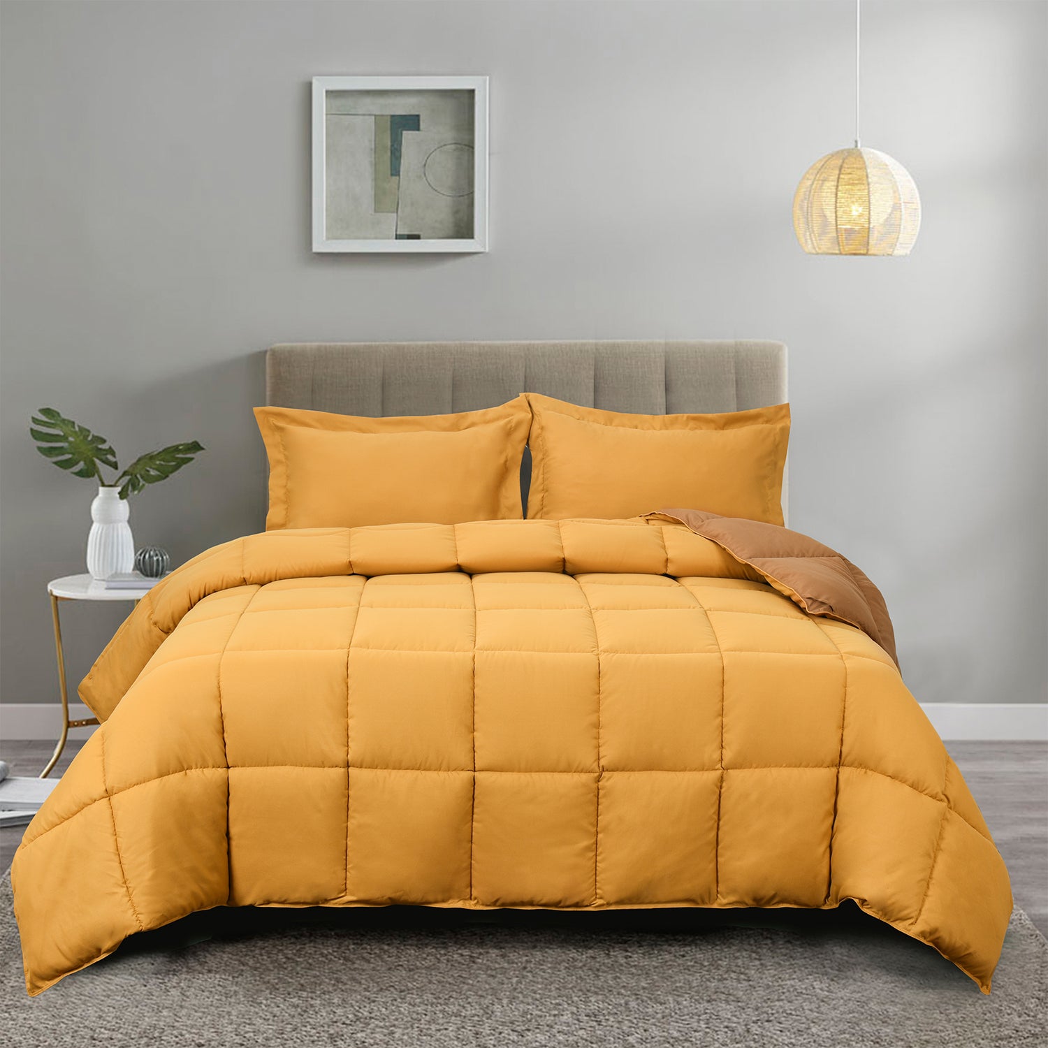 Mustard Yellow All Season Lightweight Down Alternative Comforter