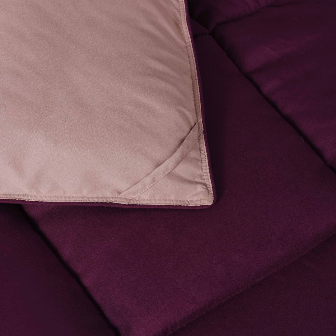 Plum Color All Season Lightweight Down Alternative Comforter Set
