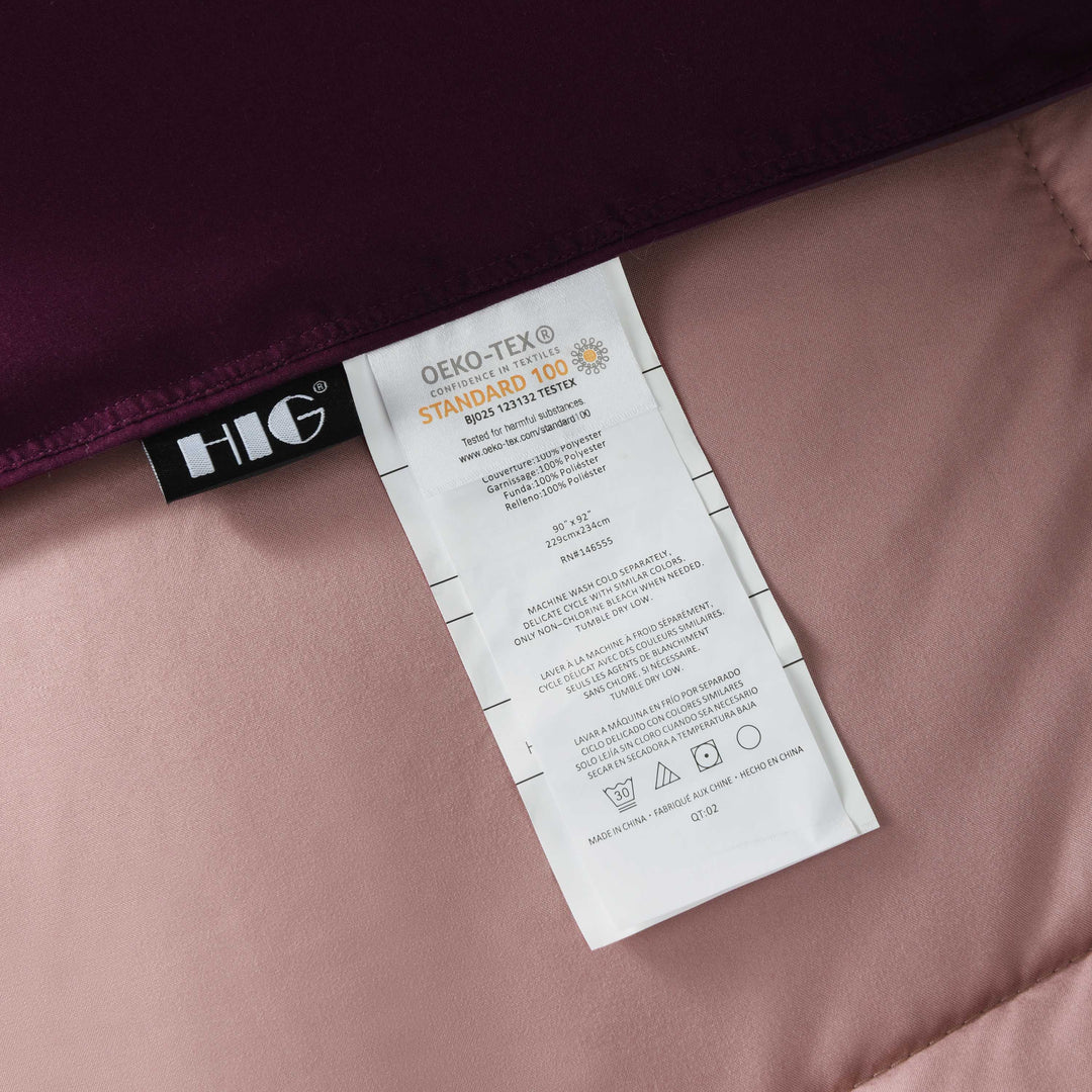 Plum Color All Season Lightweight Down Alternative Comforter Set