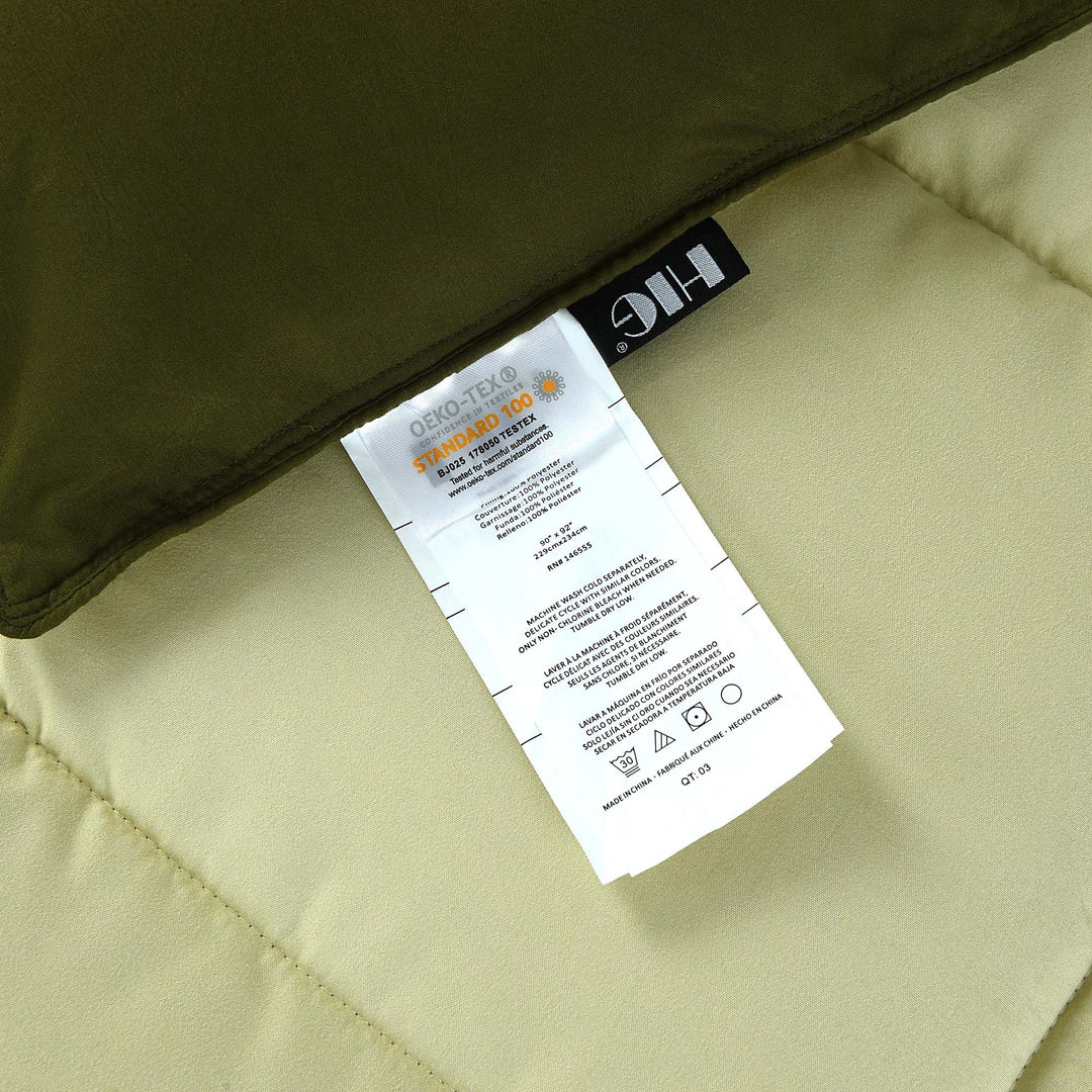 Olive Green All Season Lightweight Down Alternative Comforter Set