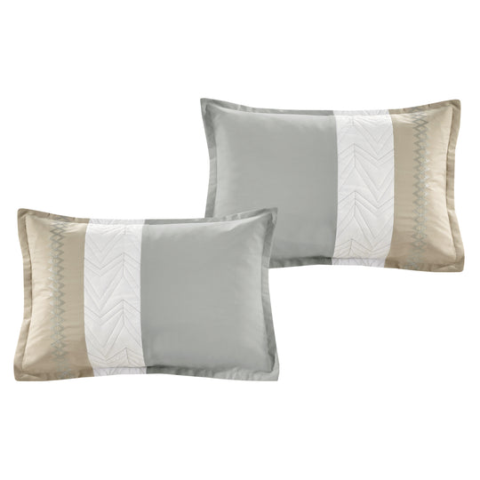 7 Piece Quilted Patchwork Bed in a Bag Queen King Comforter Set