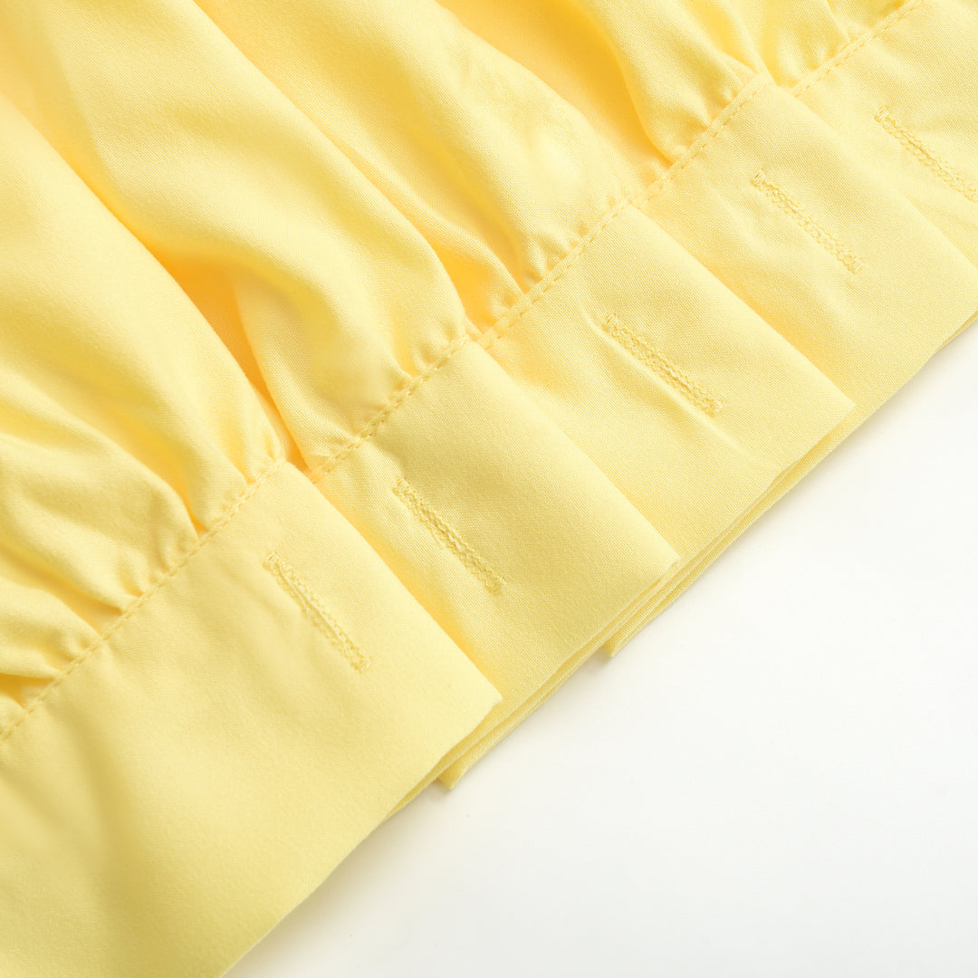 Luxurious Farmhouse Unique Pleated Cloth Fabric Shower Curtain 72x72 Extra Long Bathroom Curtain