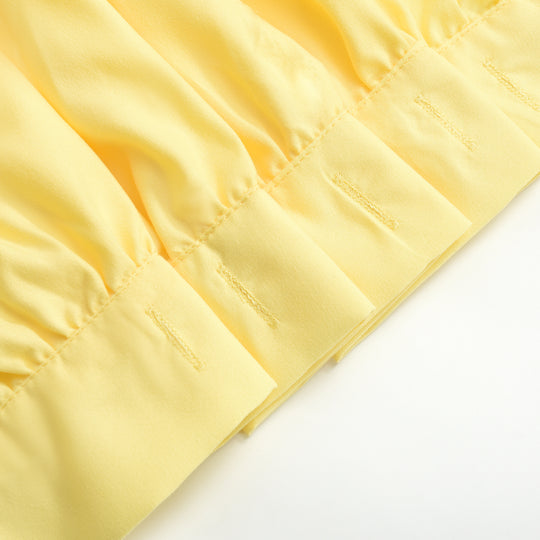 Luxurious Farmhouse Unique Pleated Cloth Fabric Shower Curtain 72x72 Extra Long Bathroom Curtain