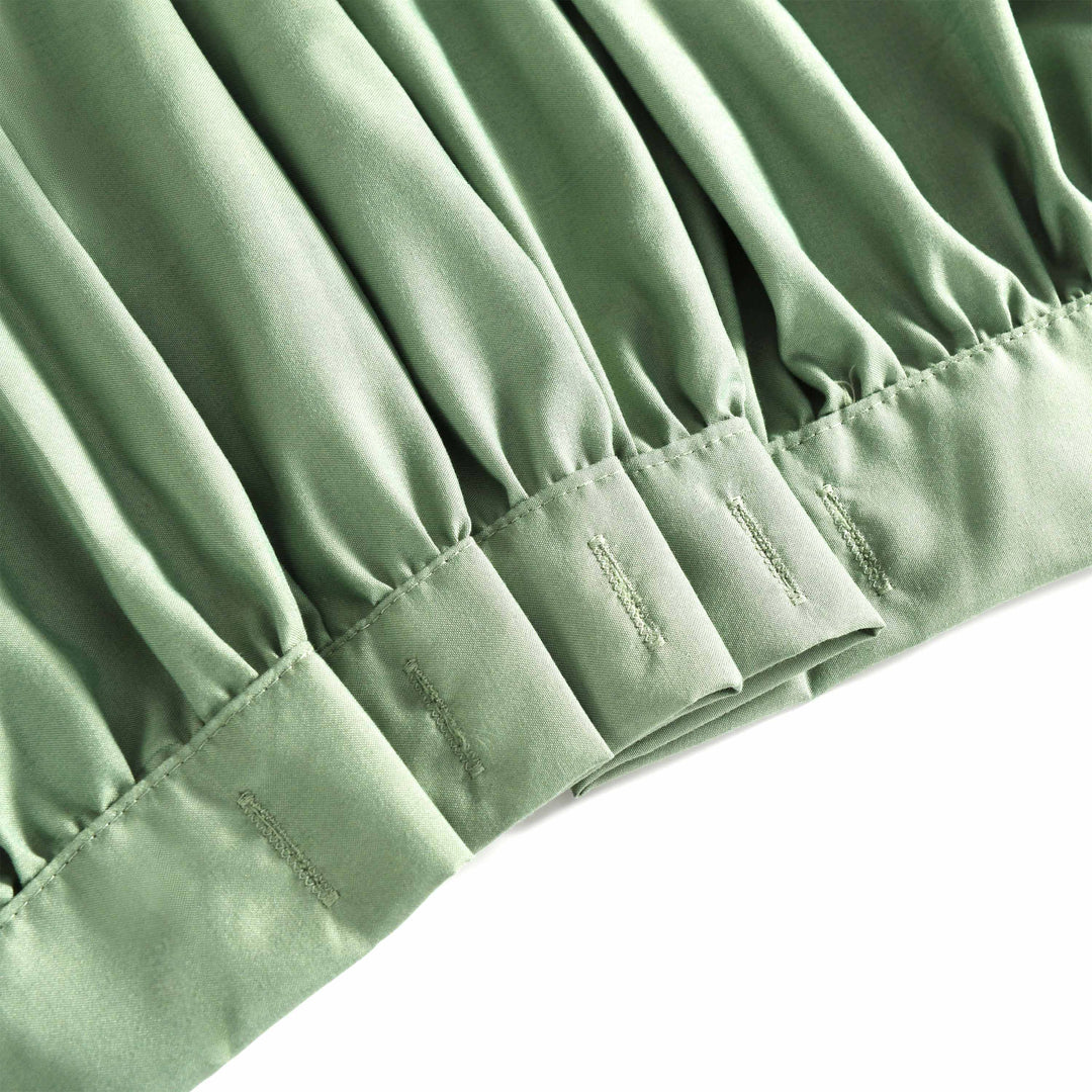 Luxurious Farmhouse Unique Pleated Cloth Fabric Shower Curtain 72x72 Extra Long Bathroom Curtain