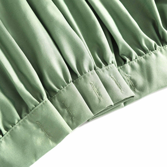 Luxurious Farmhouse Unique Pleated Cloth Fabric Shower Curtain 72x72 Extra Long Bathroom Curtain
