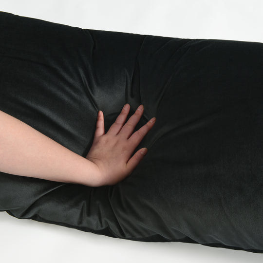 Full Body Pillow 20" x 54" with Removable Velvet Cover, Supportive Long Pillow for Adults & Pregnant Women Side Sleepers