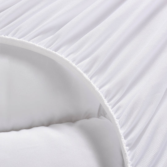 HIG Breathable Cotton Mattress Pad King Size, Fluffy Fitted Mattress Cover Protector with 8-21" Deep Pocket, Thick Quilted Pillow Top Mattress Topper for Back Pain, White