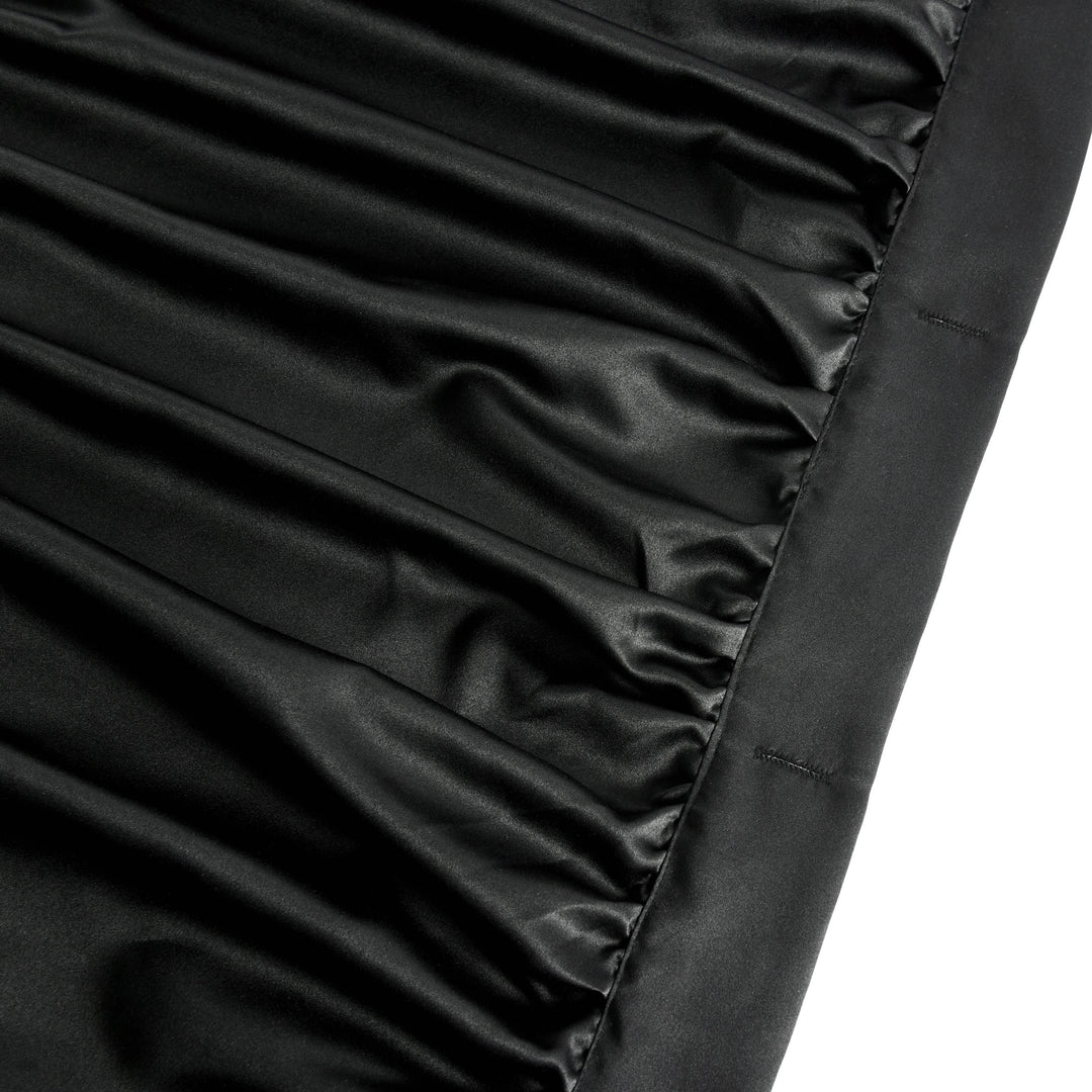 Luxurious Farmhouse Unique Pleated Cloth Fabric Shower Curtain 72x72 Extra Long Bathroom Curtain