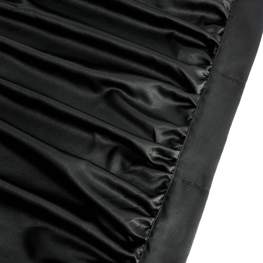 Luxurious Farmhouse Unique Pleated Cloth Fabric Shower Curtain 72x72 Extra Long Bathroom Curtain
