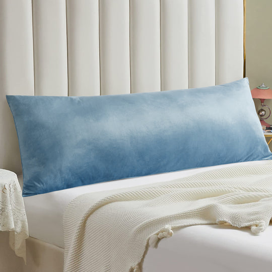 Full Body Pillow 20" x 54" with Removable Velvet Cover, Supportive Long Pillow for Adults & Pregnant Women Side Sleepers