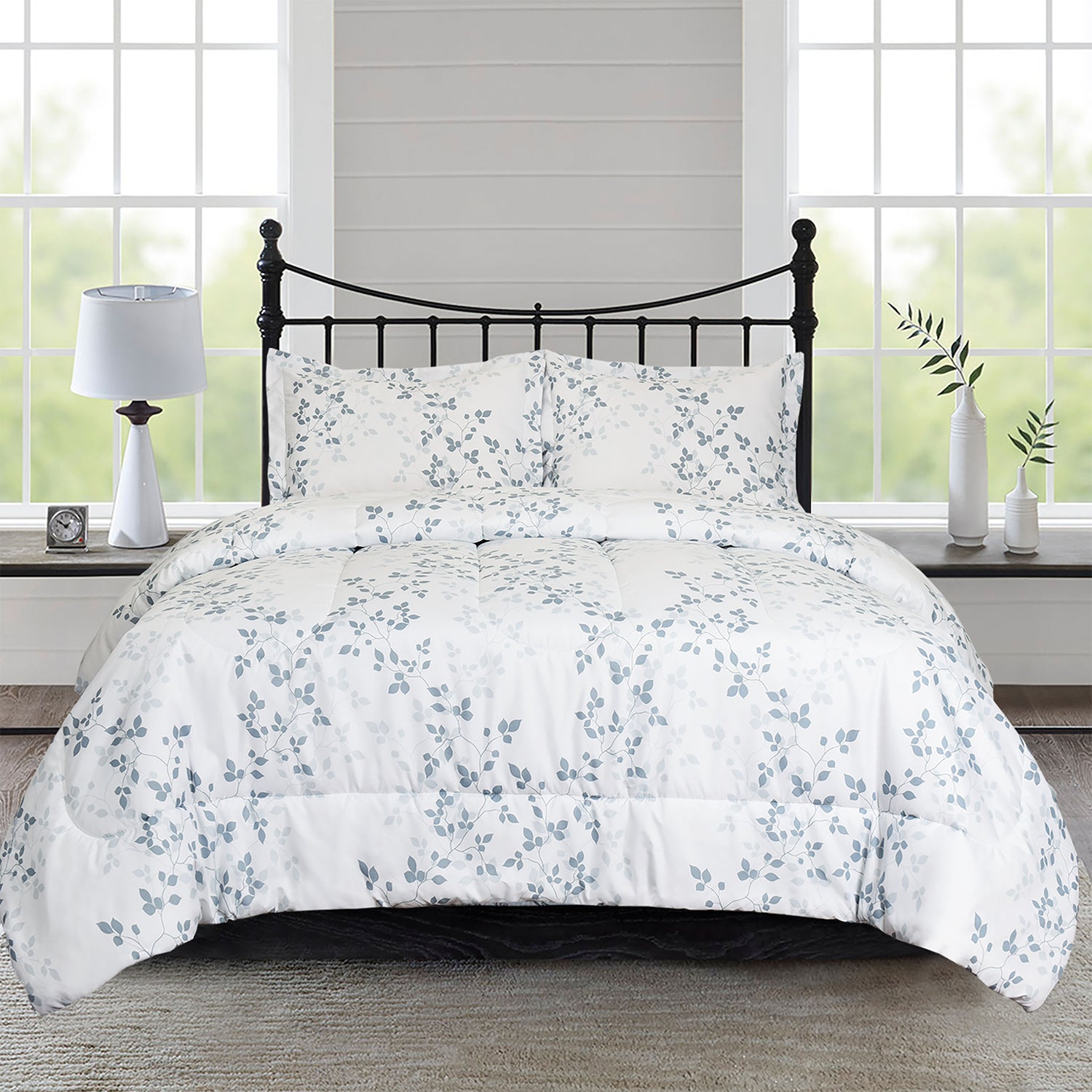 HIG 3 Pieces Botanical Printed Comforter Set with Tree Branches