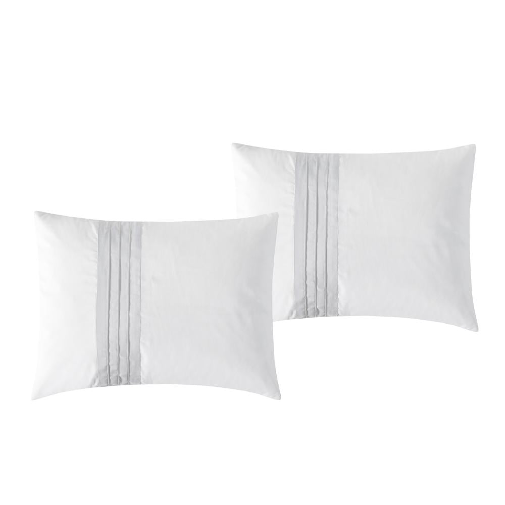 7 Piece Embroidery White Bed in a Bag, Modern and Stylish Comforter Set