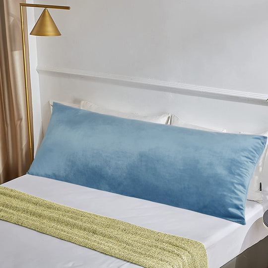 Full Body Pillow 20" x 54" with Removable Velvet Cover, Supportive Long Pillow for Adults & Pregnant Women Side Sleepers