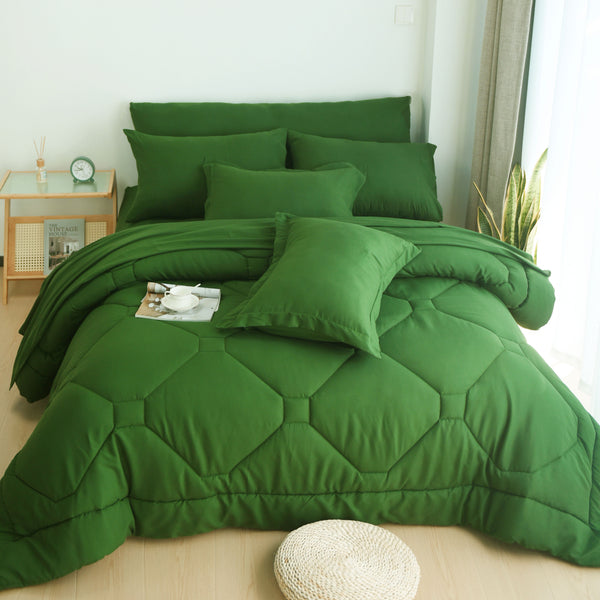 8 Piece Honeycomb Design Comforter Set with Bed Sheets Set All Season Bed in a Bag