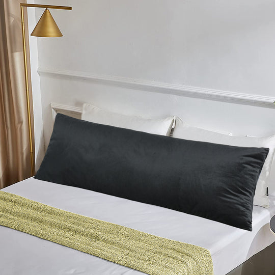 Full Body Pillow 20" x 54" with Removable Velvet Cover, Supportive Long Pillow for Adults & Pregnant Women Side Sleepers