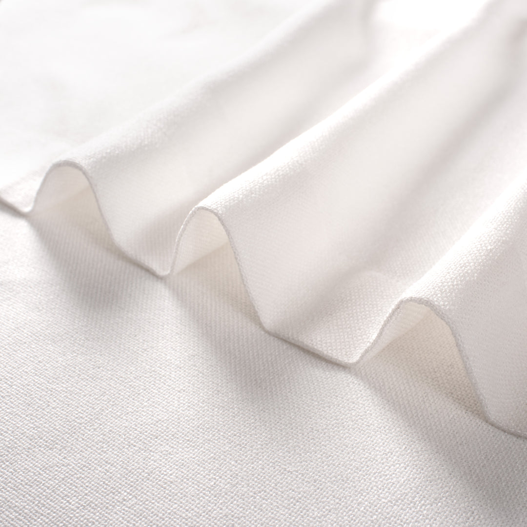 HIG Linen-Like Pinch Pleated Modern Neutral Solid Color Shower Curtain