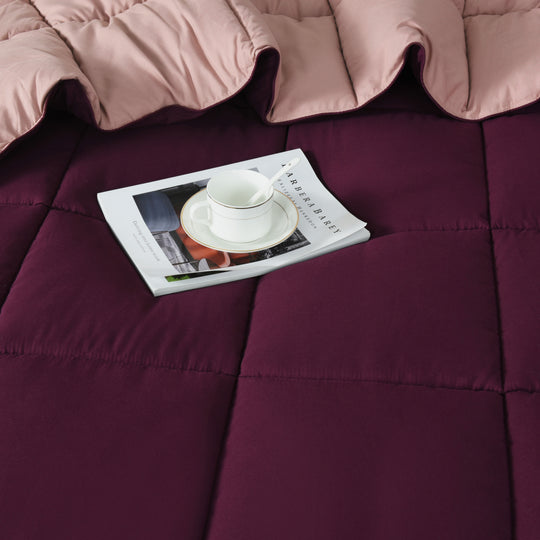 Plum Color All Season Lightweight Down Alternative Comforter Set