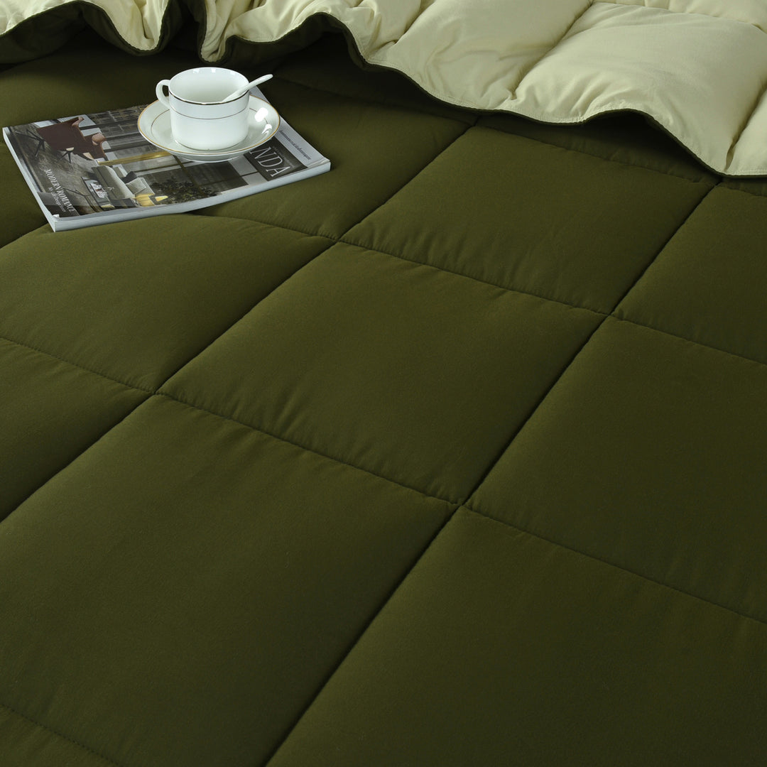 Olive Green All Season Lightweight Down Alternative Comforter Set