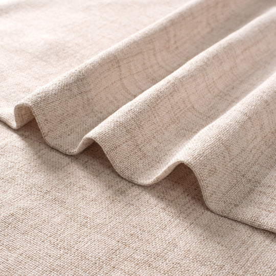 HIG Linen-Like Pinch Pleated Modern Neutral Solid Color Shower Curtain
