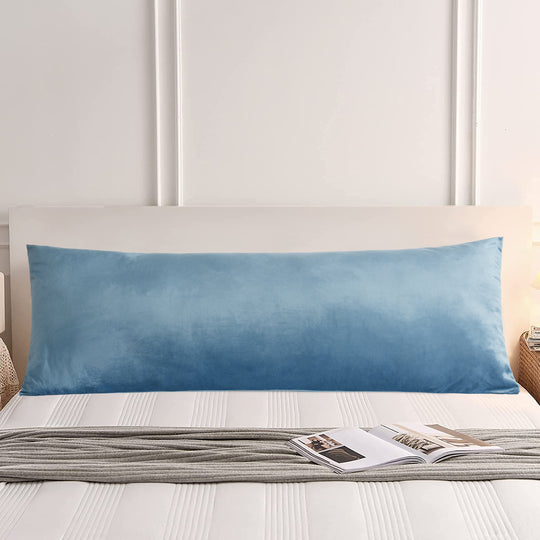 Full Body Pillow 20" x 54" with Removable Velvet Cover, Supportive Long Pillow for Adults & Pregnant Women Side Sleepers