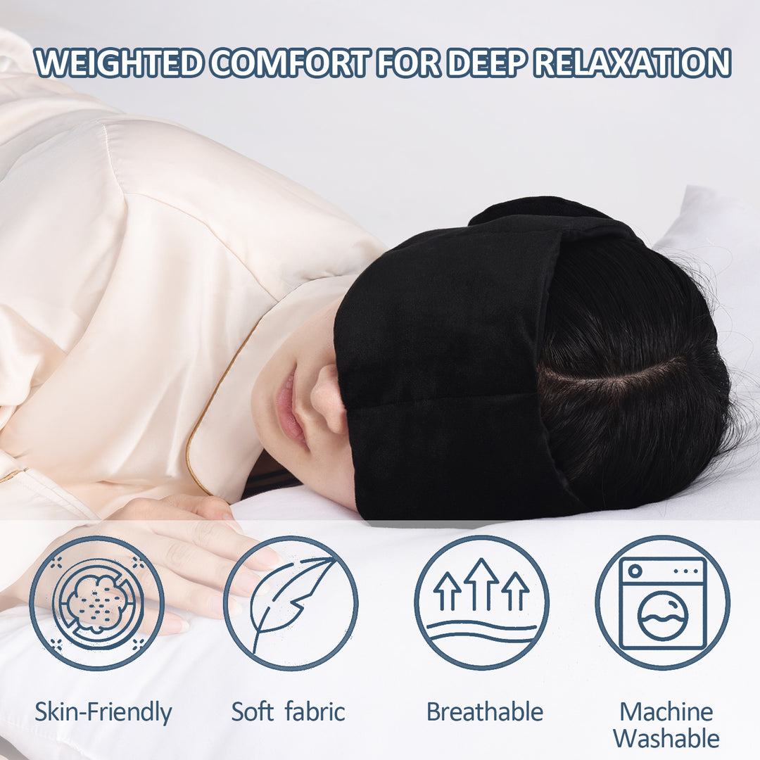 HIG Weighted Sleep Mask with Glass Beads for Men Women Sleeping Nap Travel