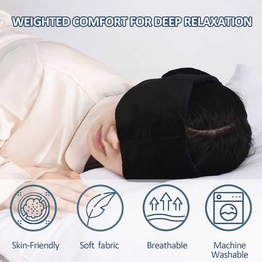 HIG Weighted Sleep Mask with Glass Beads for Men Women Sleeping Nap Travel