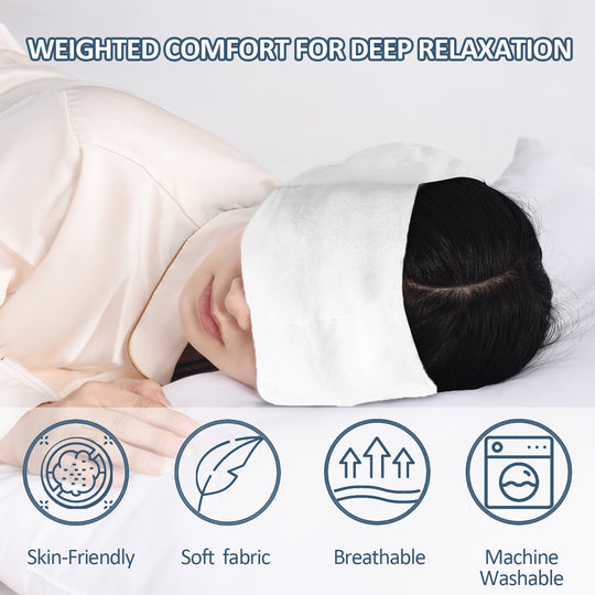 HIG Weighted Sleep Mask with Glass Beads for Men Women Sleeping Nap Travel