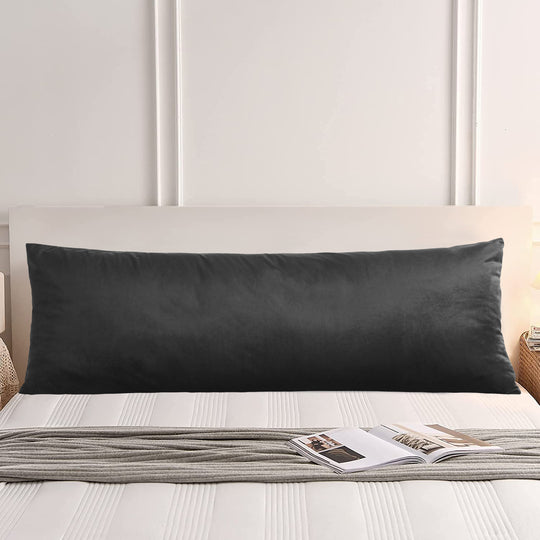 Full Body Pillow 20" x 54" with Removable Velvet Cover, Supportive Long Pillow for Adults & Pregnant Women Side Sleepers