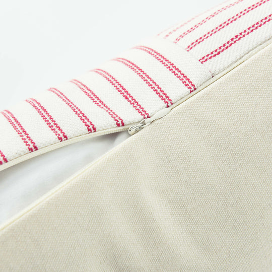 Closeout - Striped Linen Throw Pillow Covers - Set of 2, 18"x18",N60004