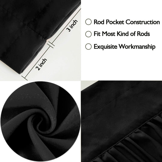 Ruffled Floral Applique Tier Curtains – Brushed Fabric Decorative Kitchen Curtains (Set of 2)
