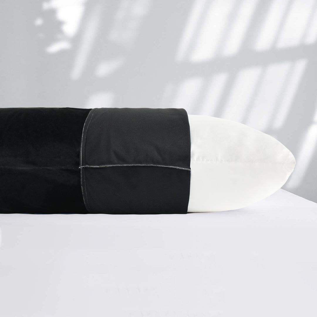 Full Body Pillow 20" x 54" with Removable Velvet Cover, Supportive Long Pillow for Adults & Pregnant Women Side Sleepers