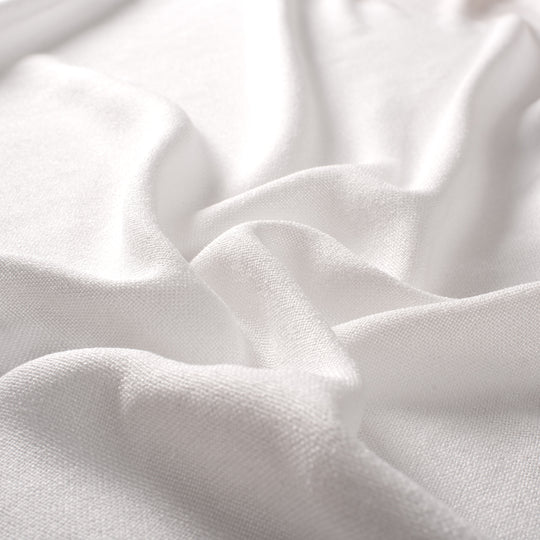 HIG Linen-Like Pinch Pleated Modern Neutral Solid Color Shower Curtain