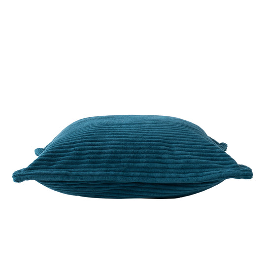 Ribbed Corduroy Decorative Throw Pillows Set of 2,Square Accent Pillows with Covers & PP Cotton Inserts