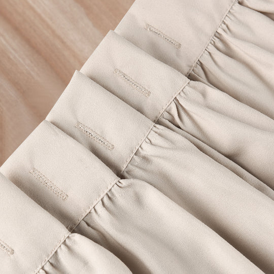 Luxurious Farmhouse Unique Pleated Cloth Fabric Shower Curtain 72x72 Extra Long Bathroom Curtain
