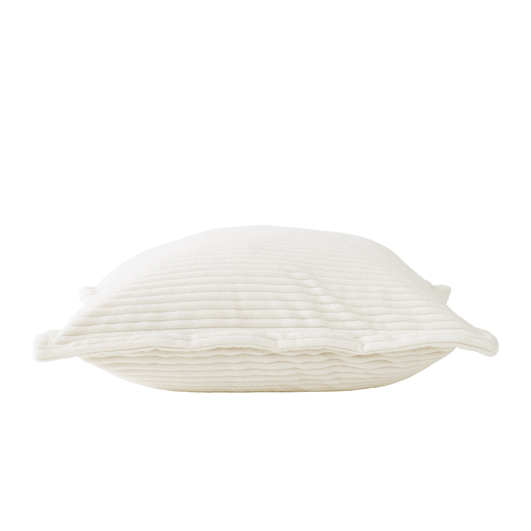 Ribbed Corduroy Decorative Throw Pillows Set of 2,Square Accent Pillows with Covers & PP Cotton Inserts