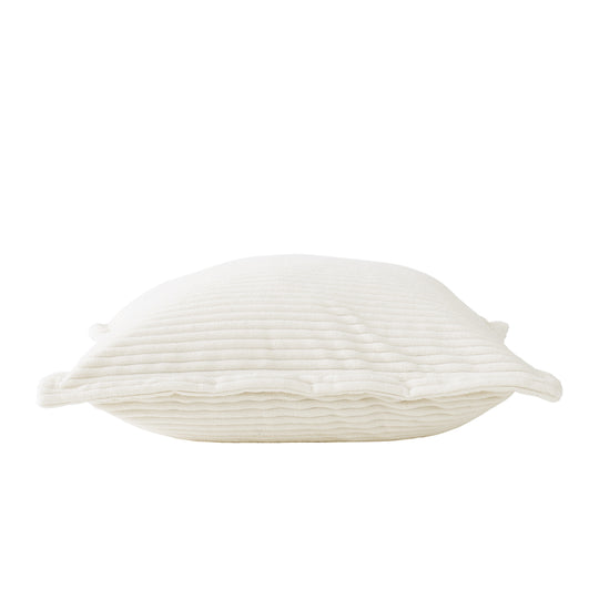 Ribbed Corduroy Decorative Throw Pillows Set of 2,Square Accent Pillows with Covers & PP Cotton Inserts