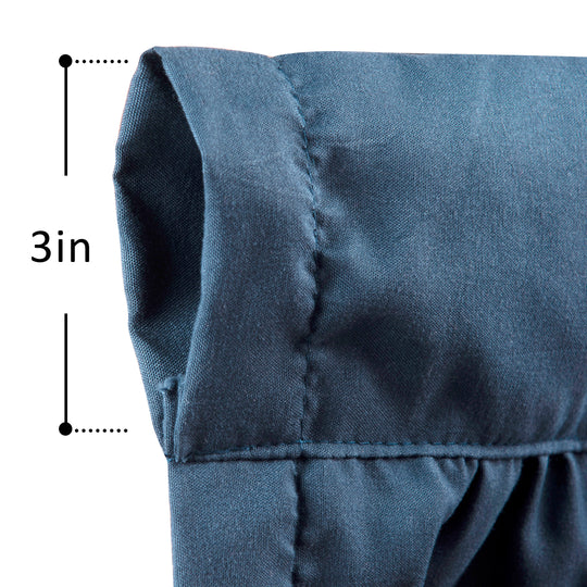 Farmhouse Ruffle Window Curtains with Blackout Liner Handmade Bow Ties Drapes 2 Panels Set, 54"W x 84"L