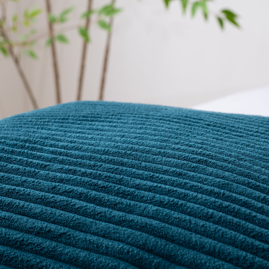 Ribbed Corduroy Decorative Throw Pillows Set of 2,Square Accent Pillows with Covers & PP Cotton Inserts