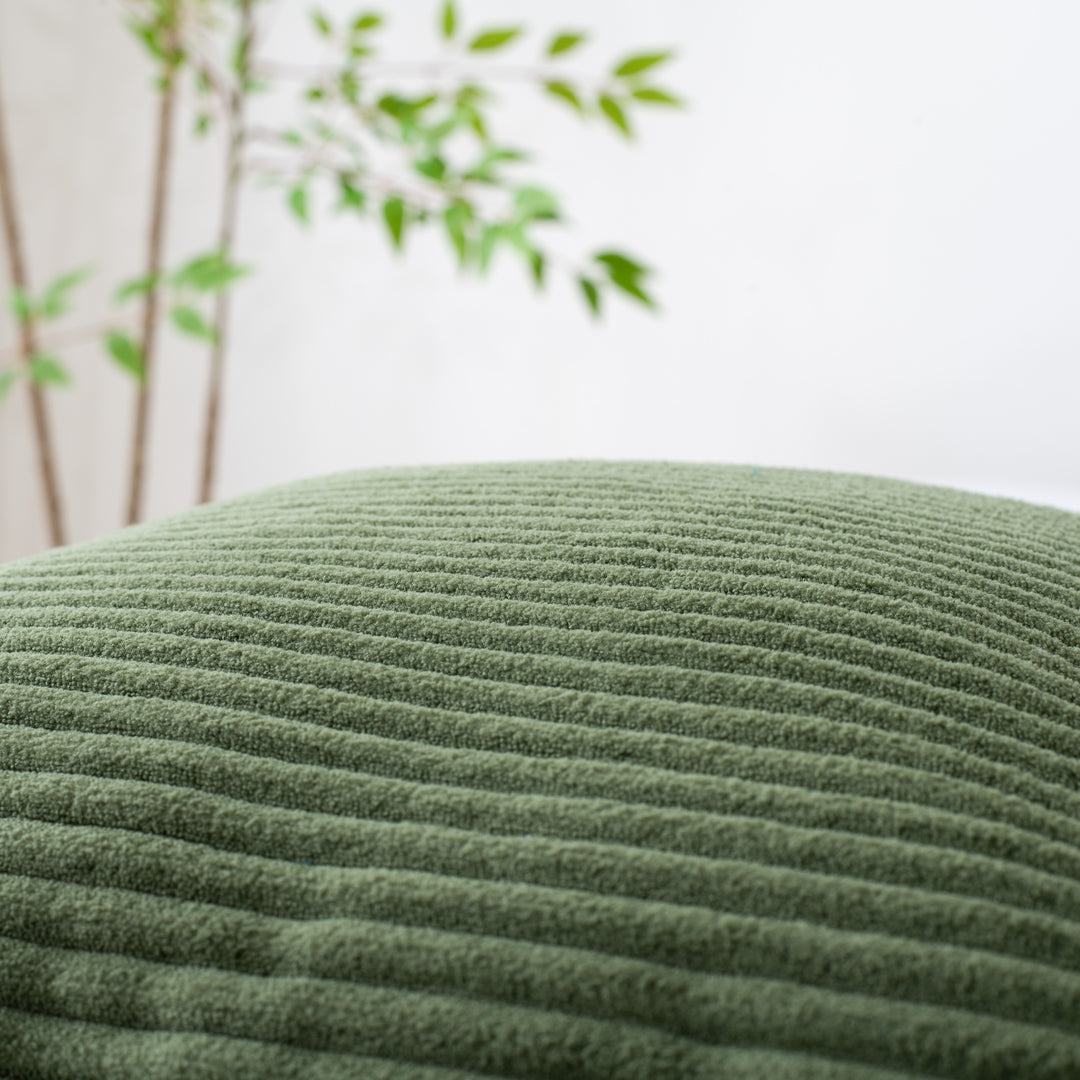 Ribbed Corduroy Decorative Throw Pillows Set of 2,Square Accent Pillows with Covers & PP Cotton Inserts