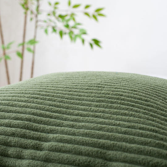 Ribbed Corduroy Decorative Throw Pillows Set of 2,Square Accent Pillows with Covers & PP Cotton Inserts