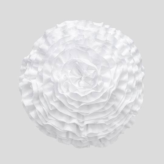 2 Pack 3D Rose Flower Handmade Rosette Rounded Decorative Throw Pillow, Layered Ruffle Floral Accent Pillow for Home Decor,16" Round