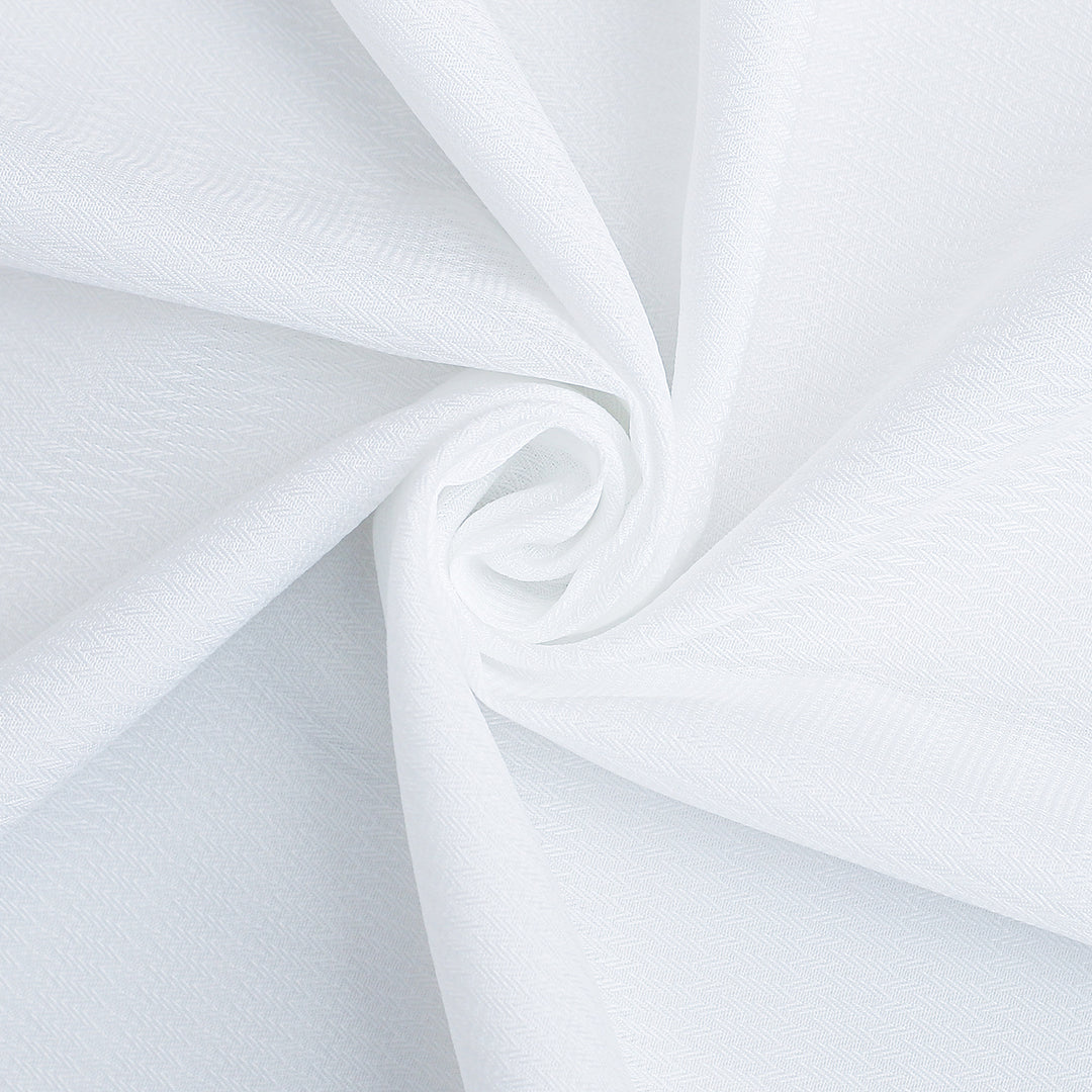 Sheer White 3D Floral Applique Window Curtains – Lightweight Rod Pocket Curtains 52" x 84" (Two Panels)