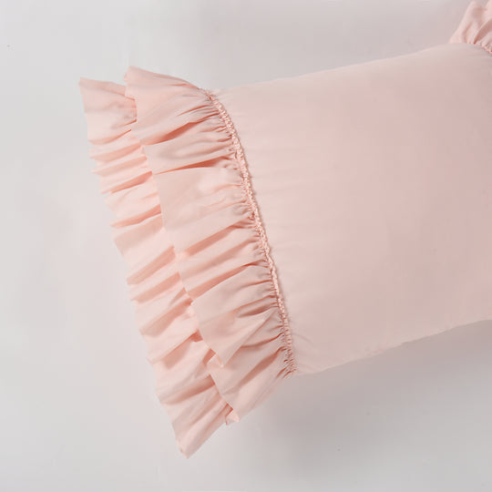 2 Piece Handcraft Chic Ruffle French Country Style Pillow Shams