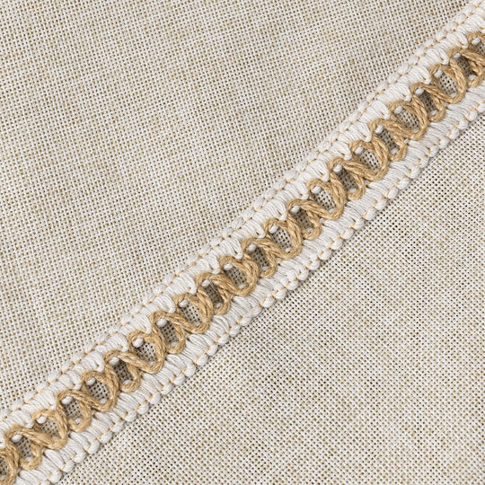 2 Piece Farmhouse Burlap Trimmed Decorative Pillow Covers with Floral Linen Lace Edge