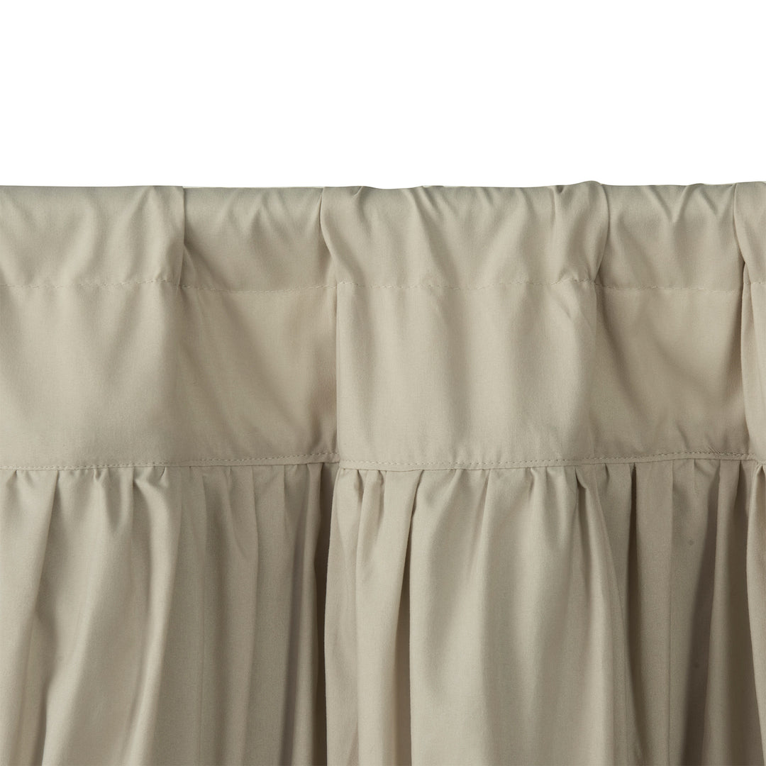 Ruffled Floral Applique Tier Curtains – Brushed Fabric Decorative Kitchen Curtains (Set of 2)