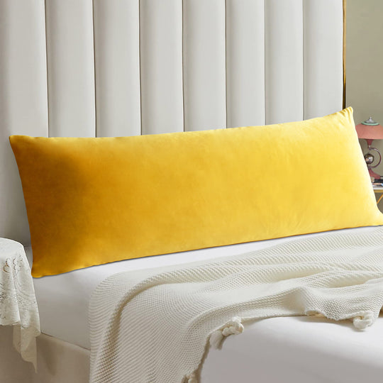 Full Body Pillow 20" x 54" with Removable Velvet Cover, Supportive Long Pillow for Adults & Pregnant Women Side Sleepers