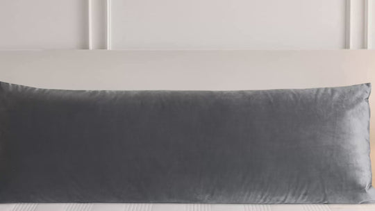 Full Body Pillow 20" x 54" with Removable Velvet Cover, Supportive Long Pillow for Adults & Pregnant Women Side Sleepers