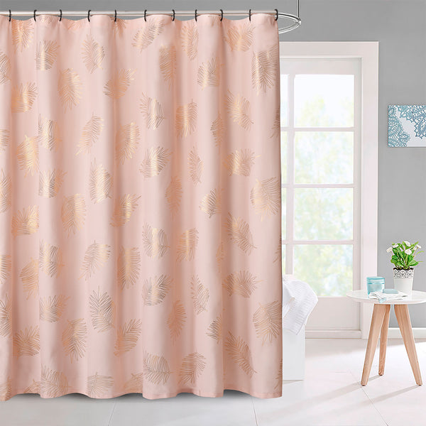 Closeout - 1 Piece Glitter Foil Printed Shower Curtain, 72" x 72"