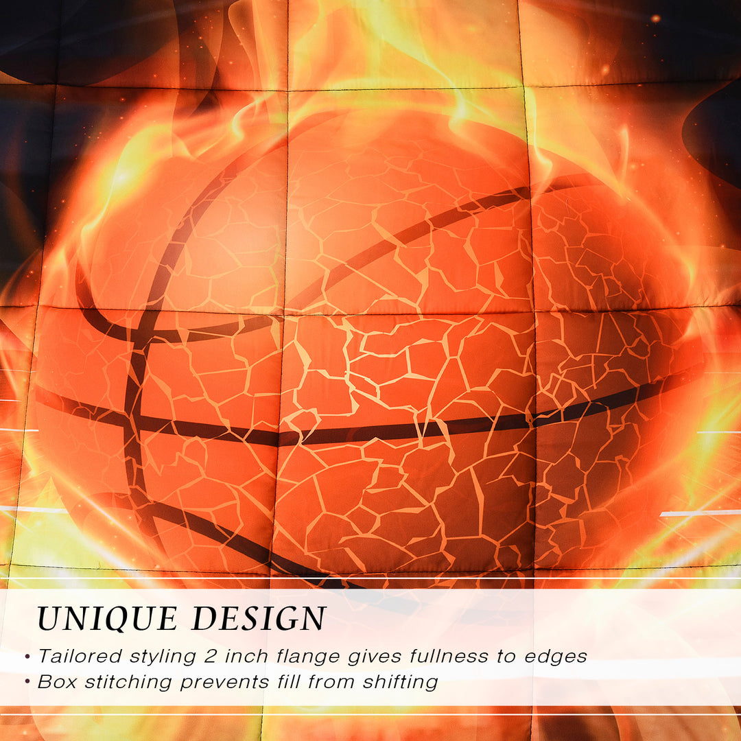 3D Print Basketball Fire All Season Comforter Set-S28