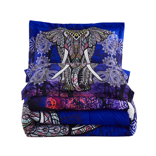 3D Reactive Print Elephant All Season Comforter Set Twin -S2